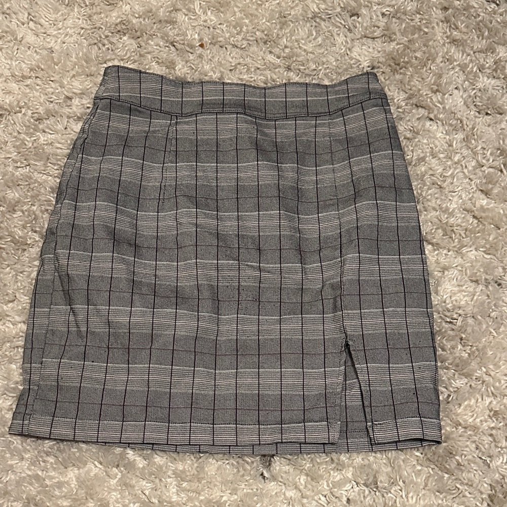 Garage Gray Checkered Pencil Skirt